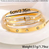 3-Piece Set of and Stylish Stainless Steel Bracelets, Classic and Versatile, for Casual Wear and Party Outfits - Image 2