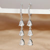 Stainless Steel Colorful Zircon Water Drop Hoop Earrings for Women Simple Pendant Huggies Jewelry - Image 7