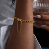 Jewelry Set 316L Stainless Steel Gold Color Geometric Chain Necklace Bracelets For Women Girl - Image 8