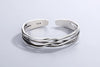 Retro Wave Braided Bracelets Silver Jewelry Personality Geometric Opening Bangles - Image 8
