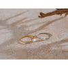 Stainless Steel Pearl Thin Finger Ring for Women Summer Versatile Daily Jewelry Accessories Gift - Image 2