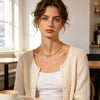 Stainless Steel Oval Bead Chain Necklace in Gold-Tone or Silver-Tone - Image 4
