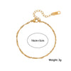 Stainless Steel Melsh Rope Paper Clip Link Figaro Waterwave Chain Gold Plated Bracelets Set Jewelry - Image 9