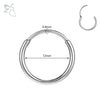 ZS 1PC Round Crystal Nose Piercing Silver Color Septum Ring Stainless Steel Nose Clicker Cartilage Piercing 20G Body Jewelry - Image 18