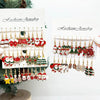 25Pairs/5Pairs Christmas Series Earrings Cartoon Santa Claus Gingerbread Man Snowflake Alloy Earrings Set Women Christmas Gifts - Image 12