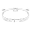 Simple Cross Black White Braided Rope Couple Bracelets Silver Color Adjustable Bracelet Christian Jewelry - Image 7