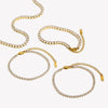 Gold Plated Shiny Marquise Oval Shape Zircon Crystal Tennis Chain Choker Necklaces Bracelets Jewelry Set For Woman - Image 6