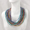 Faceted Gemstones Necklace 2mm Beads Quartz Crystal Tourmaline Lapis Shining Stone Beaded Necklace Choker Jewelry - Image 2
