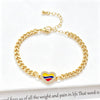 Venezuela Colombia Mexico Flag Cuban Chain Bracelet for Women Men Enamel Country Map Heart Charm Bracelet Patriotic Jewelry Gift - Image 2