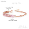 Pink Crystal Tennis Bracelets for Women Female Romantic Shiny Zirconia Adjustable Folding Buckle Chain on Hand Jewelry - Image 9