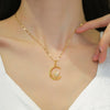 Simple Crescent Star Copper Inlaid Zirconia Pendant Jewelry Ladies Party Decoration Elegant Stainless Steel Chain Gift - Image 6