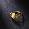 Cute Bee Finger Ring Stainless Steel Gold Color Women Rings Insect Animal Jewelry Birthday Gift - Image 5