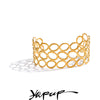 Distinctive Stainless Steel Oval Hollow Wide Wrist Cuff Bracelet Bangle Metal Exaggerated Jewelry Gift - Image 1