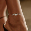 Stainless Steel Metal Double Layer Butterfly Anklet For Women Gold Color Adjustable Feet Chain Anklet Jewelry Gifts - Image 2