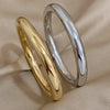 Glossy Color Thick Bracelet Stainless Steel Bangle for Women Cuff Wirstband Smooth Charm Bracelets Jewelry Gift - Image 1
