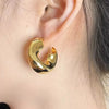 Geometric Irregular Thick Metal Round Earring Simple Chunky Hollow Hoop Earrings for Women Minimalist Jewelry Gift - Image 5