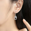 Zircon Water Drop Earrings For Women Silver Color Long Dangle Hanging Earring Female Wedding Ear Jewelry Gift - Image 5