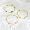 Pink Green Enamel Art St. Jude Rhinestone Flower Chain Bracelet Classic for Women Girl Party Religious Jewelry Gift - Image 2