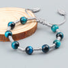 Royal Blue Tiger Eye Stone Beads Bracelet for Women Men Handmade Braided Rope Knot Bangle Couple Adjustable Jewelry Gift - Image 4