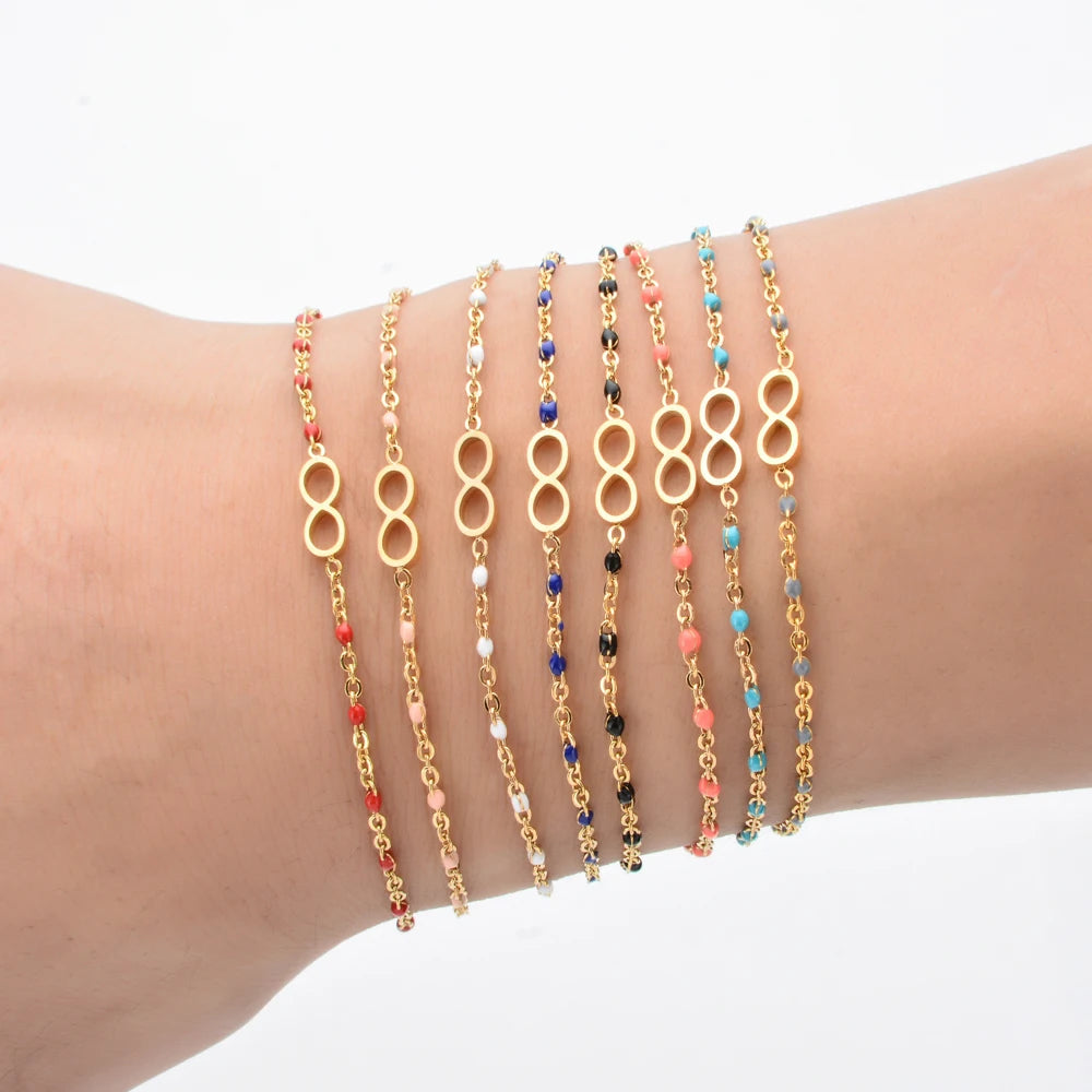 Love Shape Geometric Adjustable Charm Bracelets Bangles for Women Jewelry Infinity Bracelet Gifts - Image 1