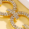 Stonefans Hollow Crystal Round Necklace Earrings Set African Wedding Charm Accessories Rhinestone Party Jewelry Sets for Women