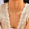 Light Stainless Steel Zircon Necklaces For Women Elegant Small Cross Heart Bow Star Choker Long Chain Jewelry - Image 3