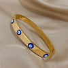 Dripping Oil Evil Eyes Stainless Steel Bracelet for Women Cuff Wristband Bangle Party Jewelry Gifts Accessories - Image 4