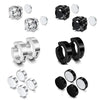 2pcs Punk Mens Strong Magnet Magnetic Ear Stud Set,Non Piercing Cross Clip-on Earrings Suitable Gifting Boyfriend Lover Jewelry - Image 2