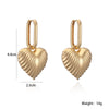 Silver/Gold Color Big Heart Drop Earrings For Elegant Women Party Jewelry Accessories - Image 4