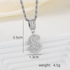 A-Z Silver Color Zircon Letter Initial Necklace Crystal Letter Necklace for Party Birthday Jewelry Gift - Image 19