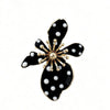 Irregular Petals Flower Statement Ring Adjustable Band Gloss Finish Polka Dot Ring Bold Shape Vintage Style Alloy Floral Ring - Image 3
