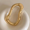 Irregular Big Circle Brooches for Women Men Gold Plated Silver Color Metal Lapel Pins Geometric Jewelry Gifts - Image 6