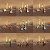 3PCS Water Drop Huggie Hoop Earrings Set for Women Three-petal Flower Stud Earrings Prevent Allergy Piercing Jewelry - Image 5