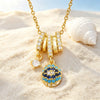Boho Multi Shape Blue Mixed Zircon Stainless Steel Heart Star Four Leaf Flower Pendant Necklace for Women Beach Vacation Jewelry - Image 12