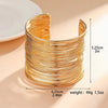 4 Pcs Cuff Bangle Bracelet for Women Adjustable Open Wide Wire Bracelets Wrist Cuff Wrap Women's Jewelry Gift - Image 2