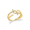 Chain Hollow Out Rings For Women Gold Color Stainless Steel Zircon Cross Open Ring Wedding Aesthetic Jewerly Gift - Image 10