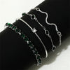 Five-Piece Resin Bead Bracelet Set with Round Charms and Elastic Bands - Image 60
