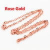 5pcs/lot 4 3mm Diameter 50 cm 70cm Length 8 Colors Plated Handmade Flattened Chain Necklace Connector For Charms Base and Tray - Image 6
