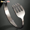 Lennik Creative Stainless Steel Fork Bracelet, Adjustable C-Shaped Open Bangle, Versatile Couple's Jewelry - Image 4