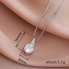 Minimalist Round Cubic Zirconia Pendant Necklace Women Silver Color/Gold Plated Box Chain Long Necklace Wedding Jewelry - Image 6