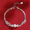 Silver Ball Bracelets For Women Round Beads Adjustable Charm Bracelet Party Wedding Jewelry Gifts - Image 10