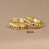 2pcs Stainless Steel Minimal Hoops Earrings for Women Round Circle Punk Helix Tragus Rainbow CZ Huggie Earring Piercing Jewelry - Image 15