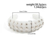 KunJoe Vintage Irregular Rivet Resin Cuff Bracelet Geometric Wide Chunky Punk Bangle Jewelry for Women Gifts - Image 4