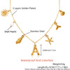 Starfish Shell Initial Necklace Gold Plated Stainless Steel Charm Necklaces Surfer Girl Summer Beach Gift - Image 4