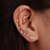 1PC Silver Crown Opal Piercing Earring for Women Ear Studs Cartilage Earring Body Jewelry Gift - Image 5