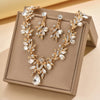 3pcs Necklace Sets for Women Waterdrop Collar Choker Necklace Earring Jewelry Set for Prom Birthday Bridal Wedding - Image 8