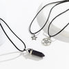 3Pcs/Set Goth Boho Pentagonal Star Crystal Leather Wax Thread Chain Necklace for Women Multilayer Choker Halloween Jewelry Gifts - Image 5