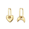 Classic Stainless Steel Heart Star Hoop Earrings For Women Punk Hip Hop Gold Silver Color Y2K Jewelry Female Earrings Oorbellen - Image 22