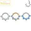 Titanium CZ Heart Daith Helix Tragus Earrings Hoop 16G Hinged Septum Clicker Nose Ring Piercing Jewelry - Image 4