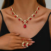 3pcs Necklace Sets for Women Waterdrop Collar Choker Necklace Earring Jewelry Set for Prom Birthday Bridal Wedding - Image 5